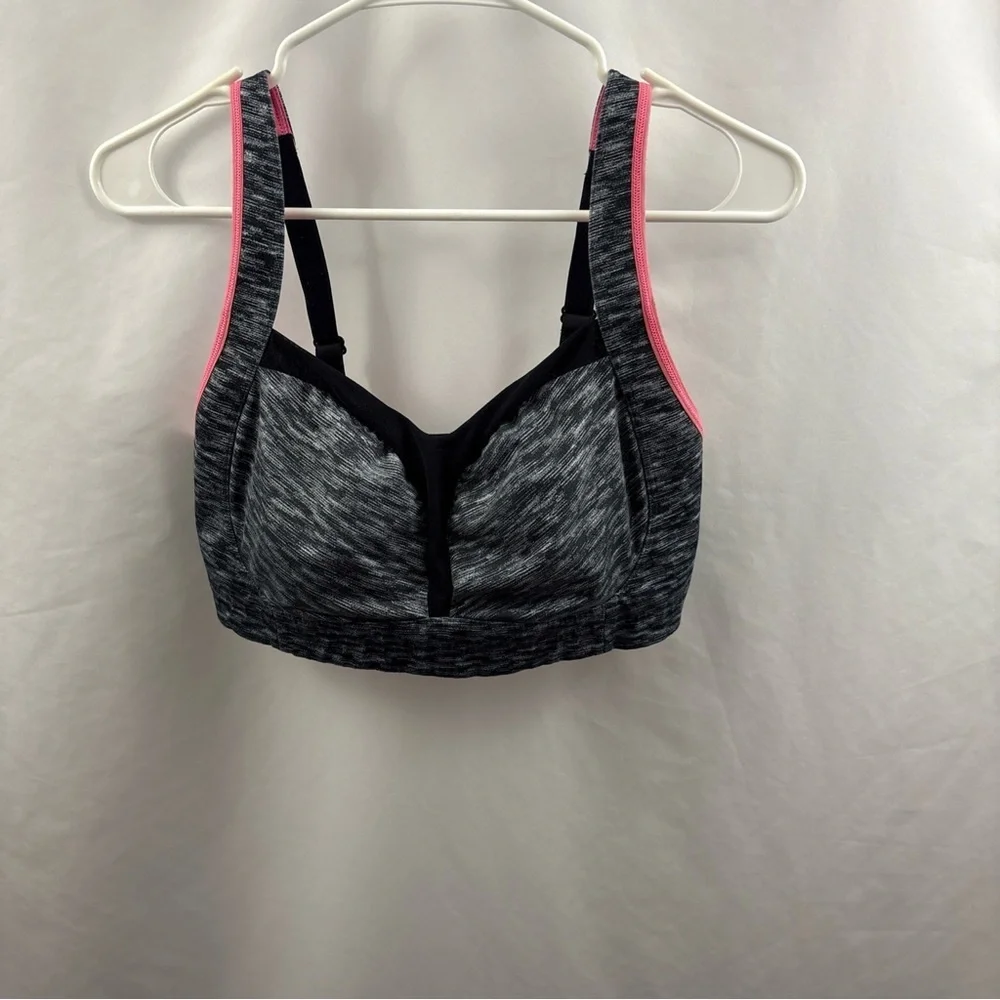 Lululemon Athletics Sports Bra 36DD Gray Padded Back Closure Wireless - Picture 2 of 10